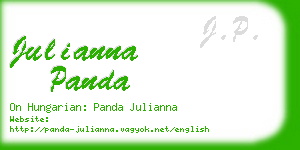 julianna panda business card